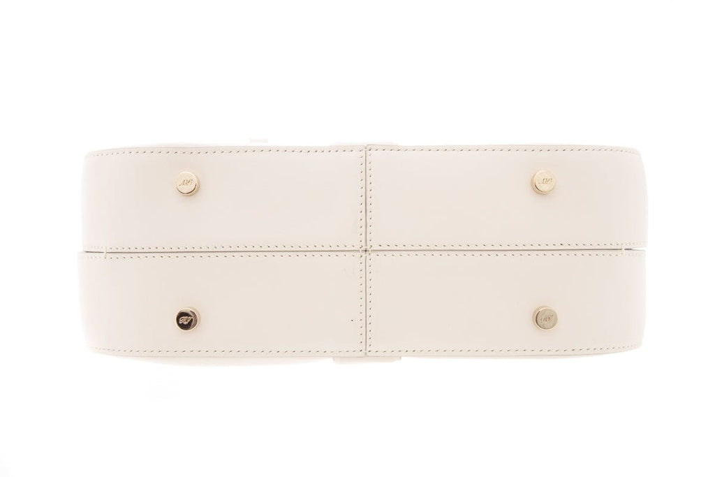 Roger Vivier White Leather Top Handle Handbag