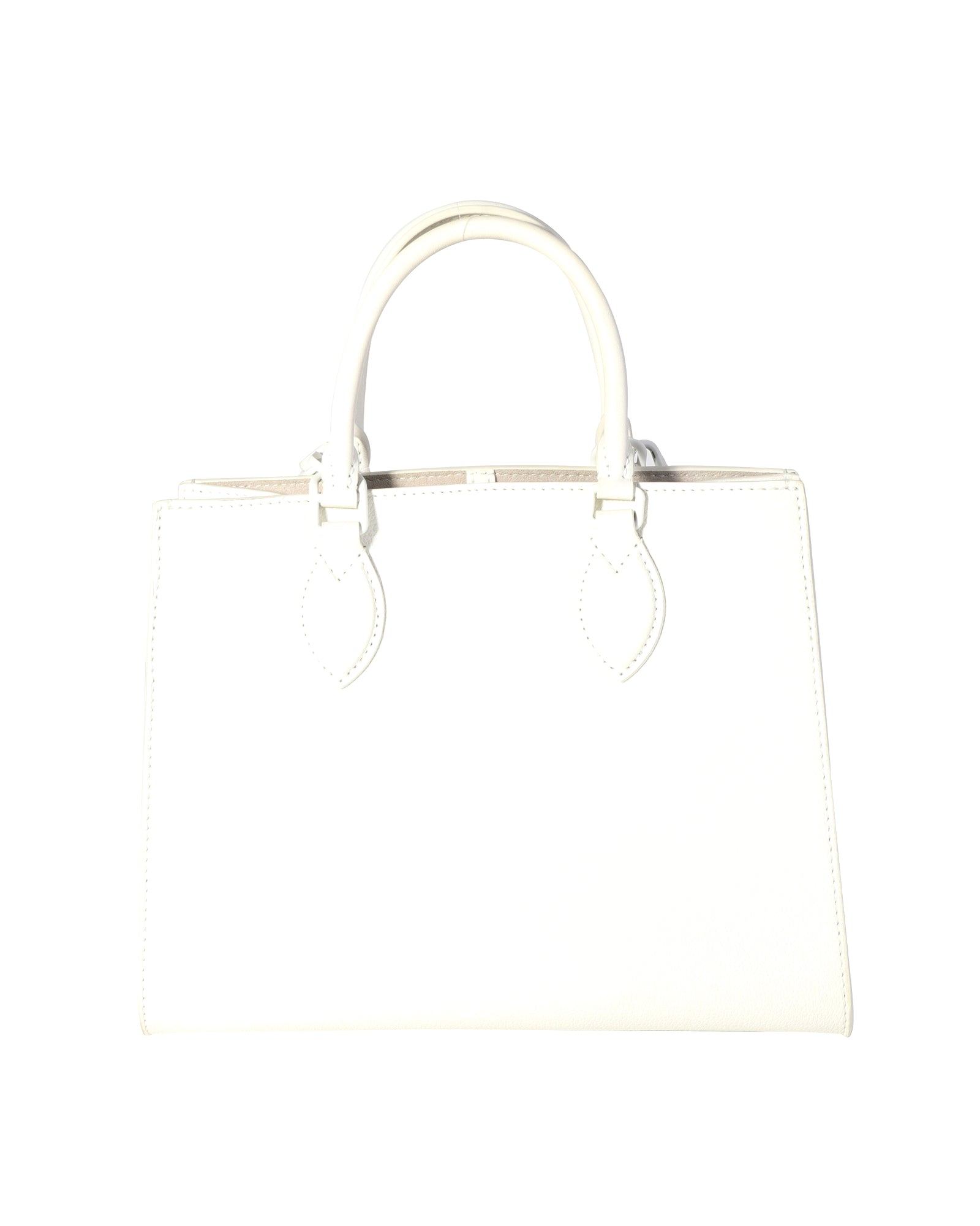 Louis Vuitton White Leather Monochrome Lockme Tote PM
