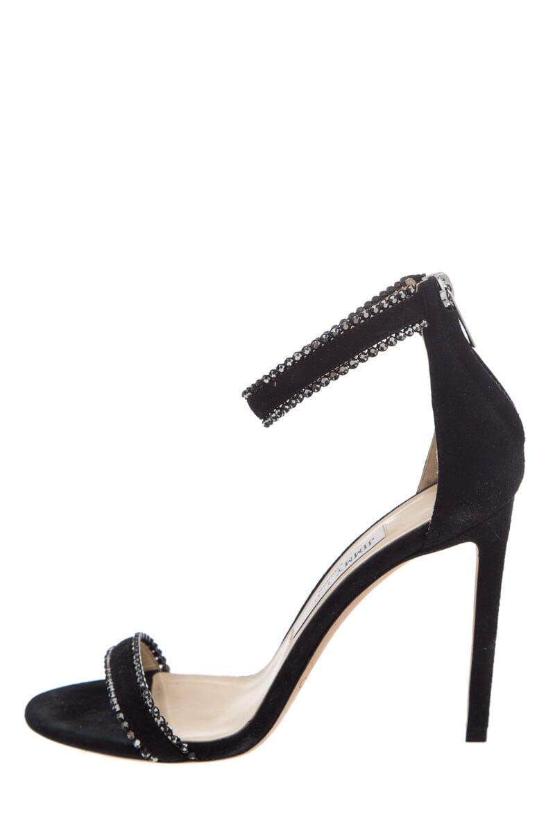 Jimmy Choo Black Bead Detail Heels SZ 37