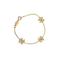 CHANEL Vintage 1982 Coco Mark CC Rhinestone Station Bracelet
