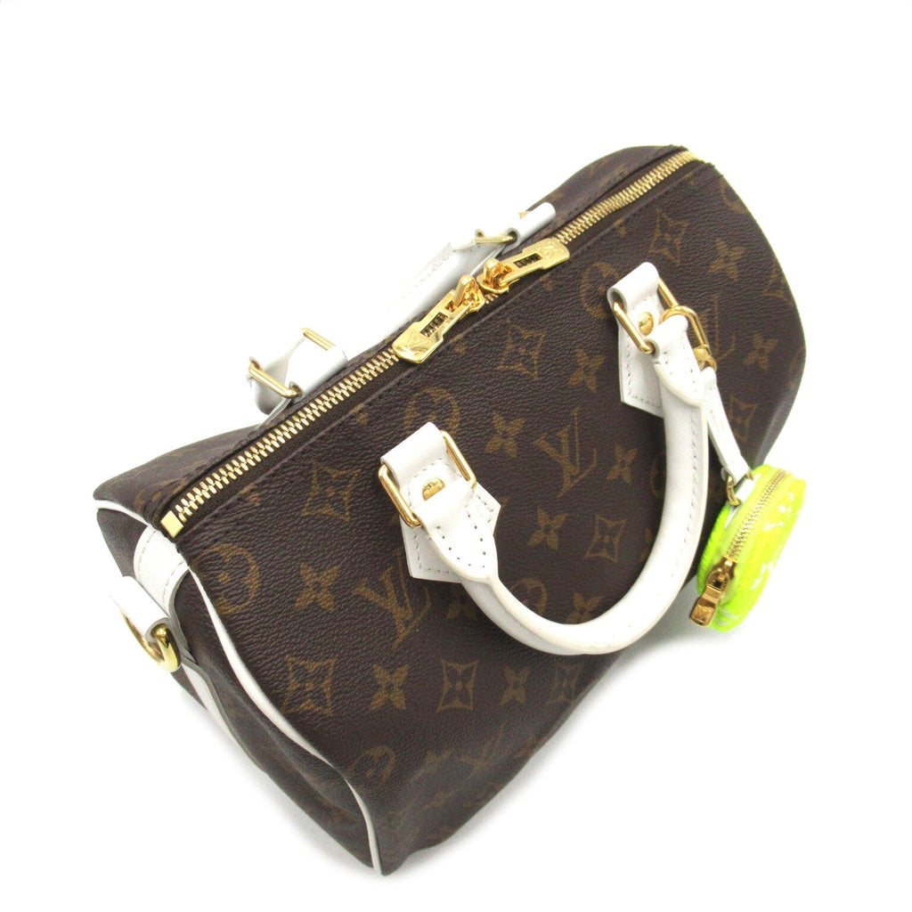Louis Vuitton Speedy Bandrier 25 2w Shoulder Bag PVC Coated Canvas  Brown / White M20754
