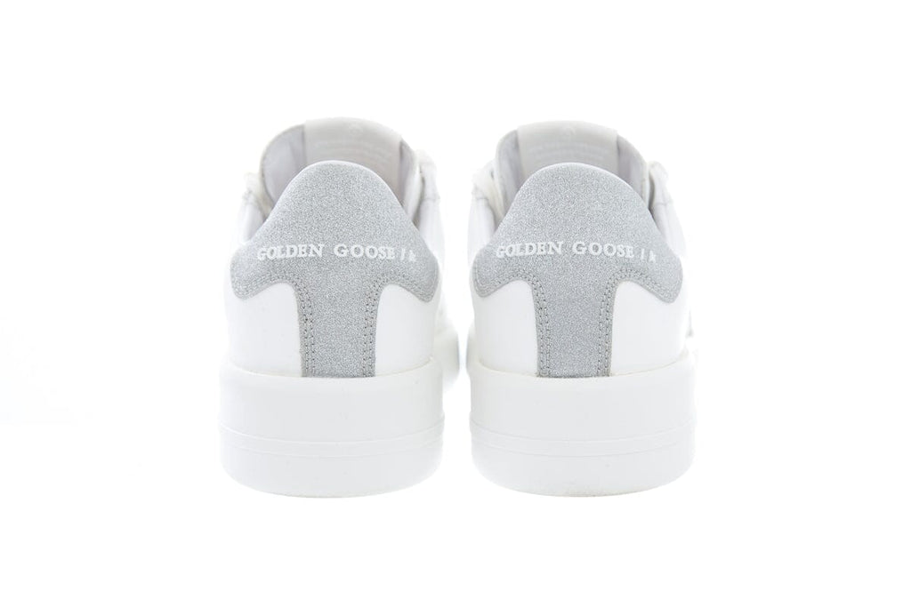 Golden Goose White & Silver Pure Star Sneakers SZ 37