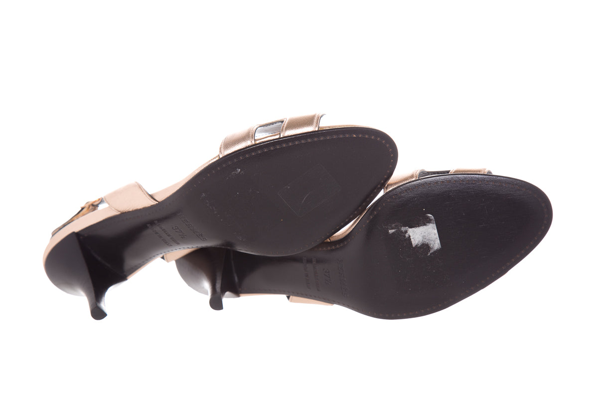 HermÃƒÆ’Ã‚Â¨s Metallic Constance Slingbacks SZ 37.5