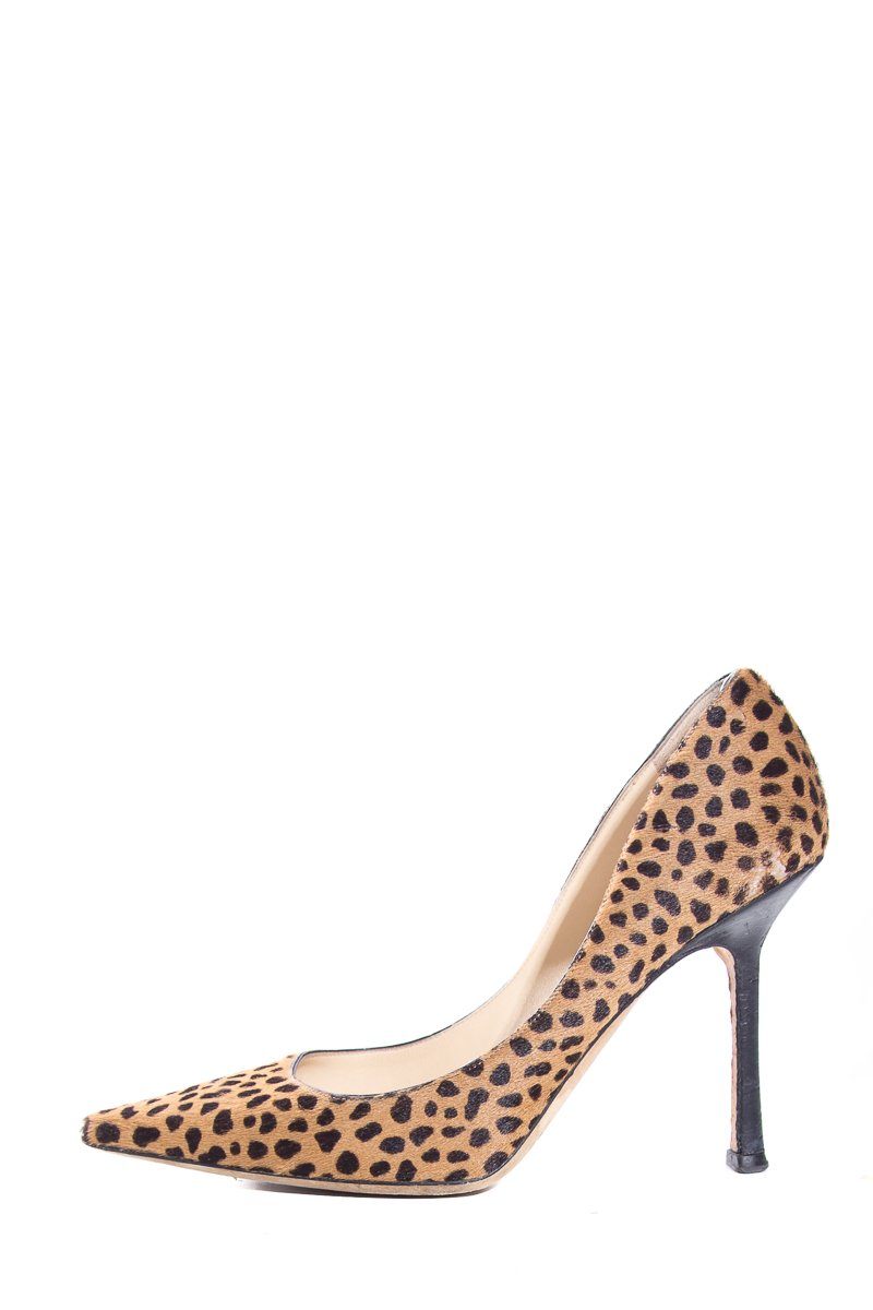 Jimmy Choo Animal Print Pony Hair Heels SZ 36.5