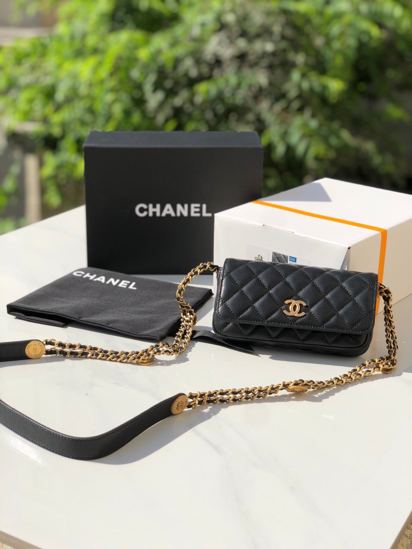 CHLSmall GlamIap Bags Gold Hardware Black For Women Handbags, Shoulder Bags 7.5in/19.2cm