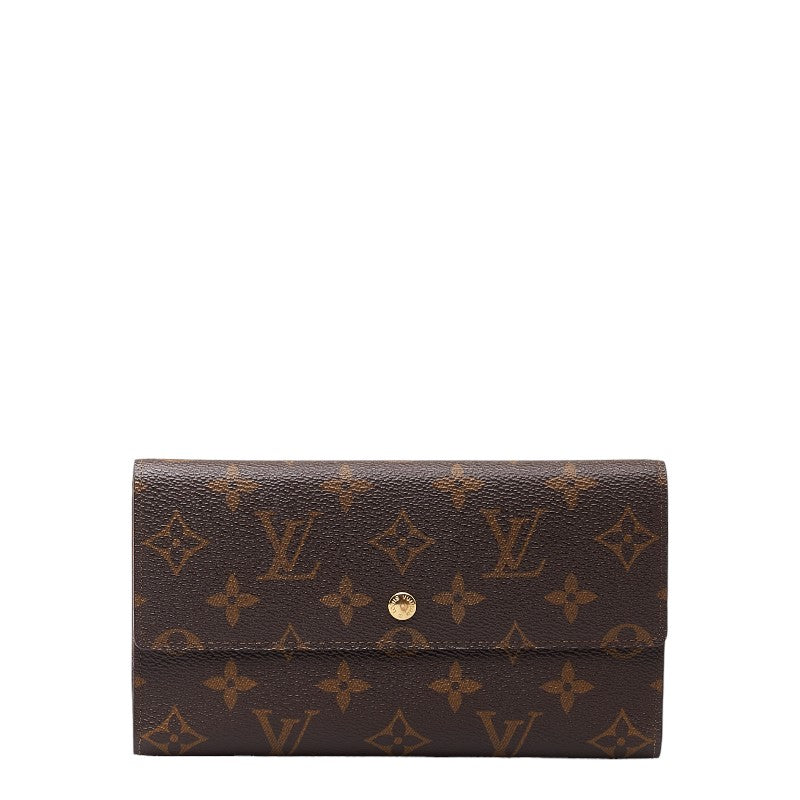 Louis Vuitton Monogram Porte Tresor International Long Wallet M61215 Brown PVC Leather  Louis Vuitton