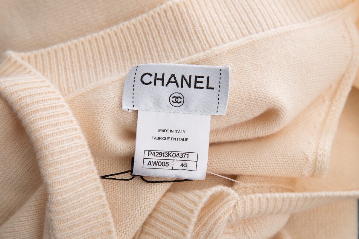 Chanel Cream Sweater SZ 48