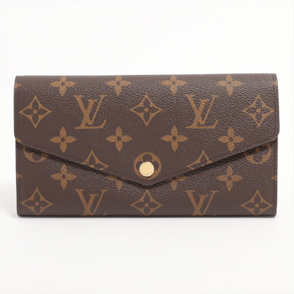 Louis Vuitton Monogram Portefoliosara M60531 Brown Long   Wallet