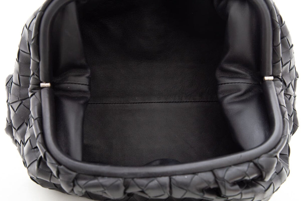 Bottega Veneta Black Intrecciato Oversized Clutch