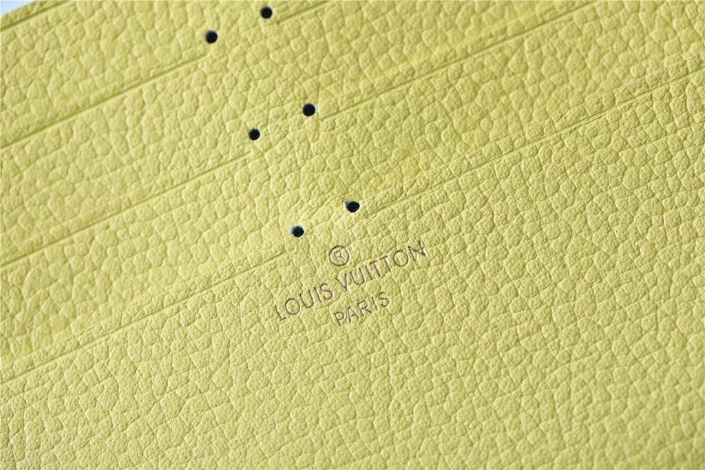 LV Pochette Felicie Monogram Empreinte Pink/ Beige/ Yellow For Women,  Shoulder And Crossbody Bags 21cm/8.3in LV M81359