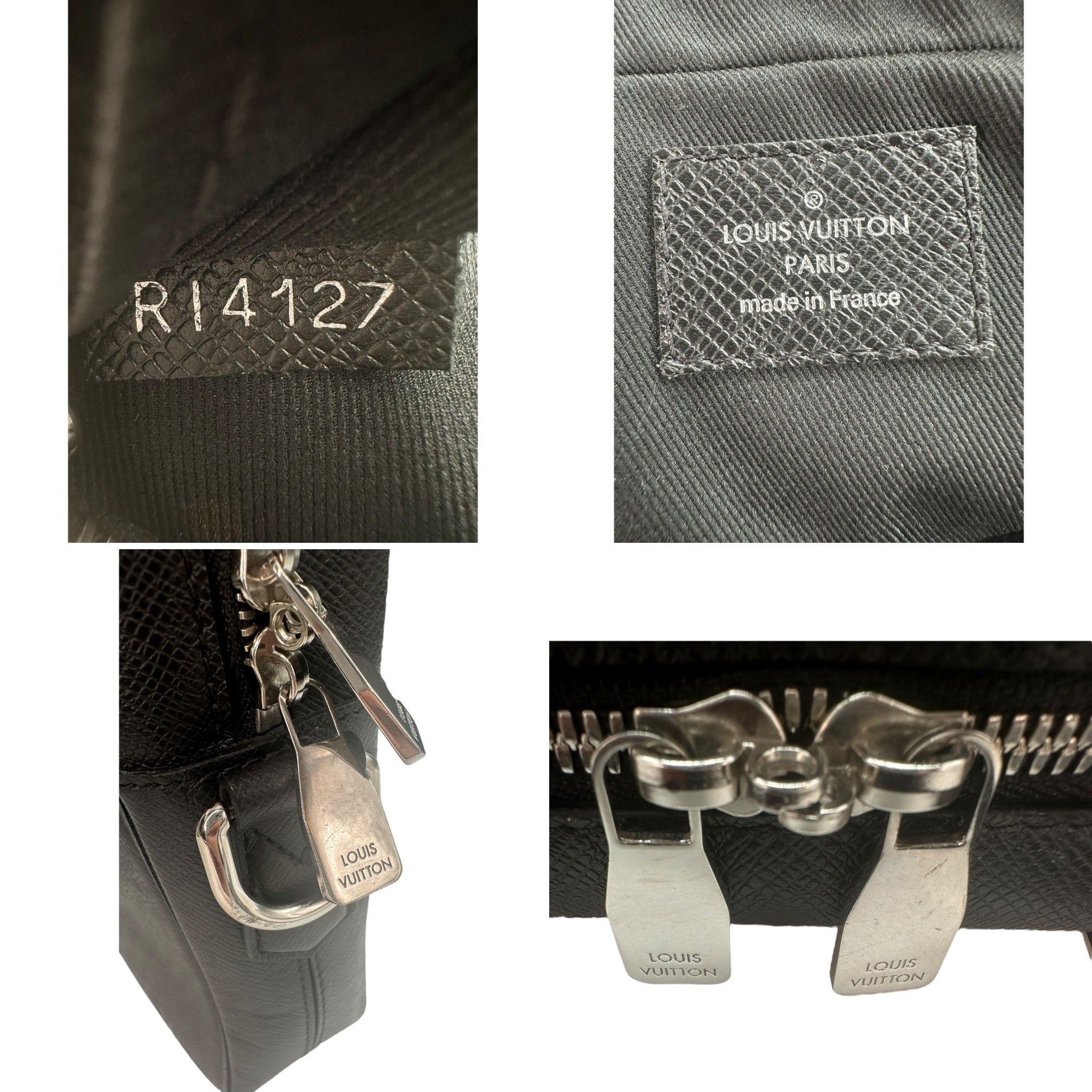 Louis Vuitton Porto Document Business Taiga Black Bag M30643