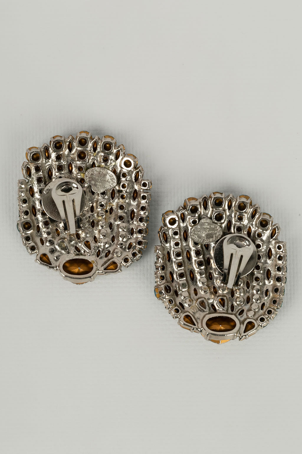 Boucles d'oreilles en mÃƒÆ’Ã‚Â©tal argentÃƒÆ’Ã‚Â© Yves Saint Laurent