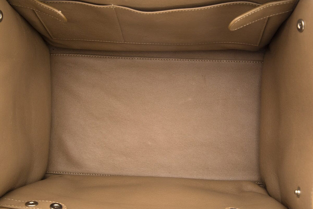 Celine Nude Double Zip Trapeze Handbag