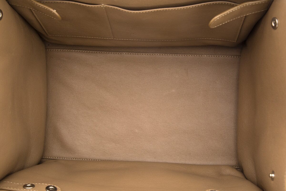 Celine Nude Double Zip Trapeze Handbag