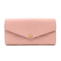 Louis Vuitton Portefolio Sarah Double Fold Wallet Leather Monogram Emplant  Pink M61291