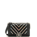 CHANEL Boy Flap Bag Chevron Lambskin with Holographic PVC Old Medium