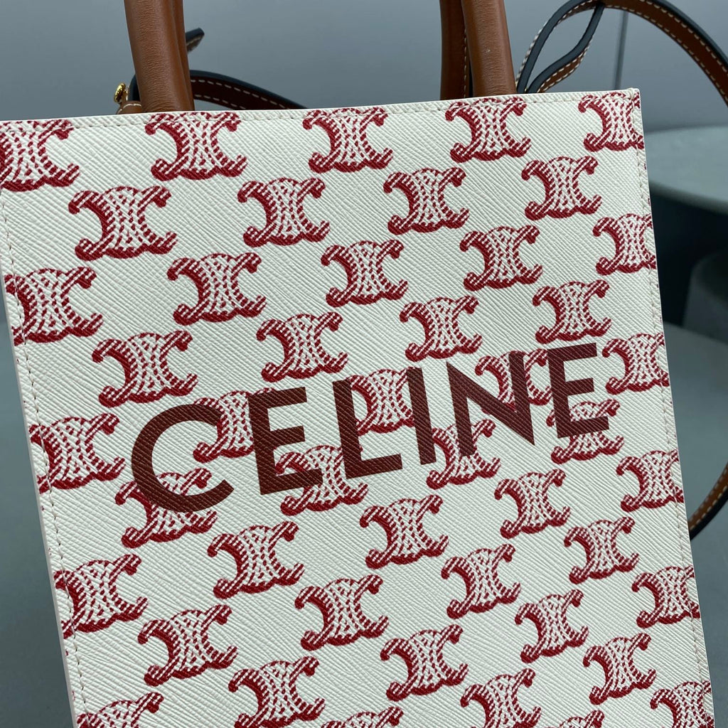 GLAMI Mini Vertical Cabas In Triomphe Canvas Red For Women 7.2in/18cmÃƒâ€šÃ‚Â 