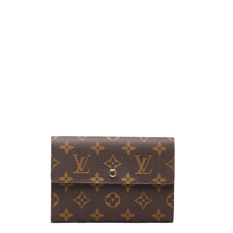 Louis Vuitton Monogram Porteraits M61202 Brown PVC Leather  Louis Vuitton Long Wallet