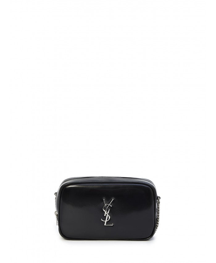 Saint Laurent Women Mini Lou Shiny Canvas Shoulder Bag