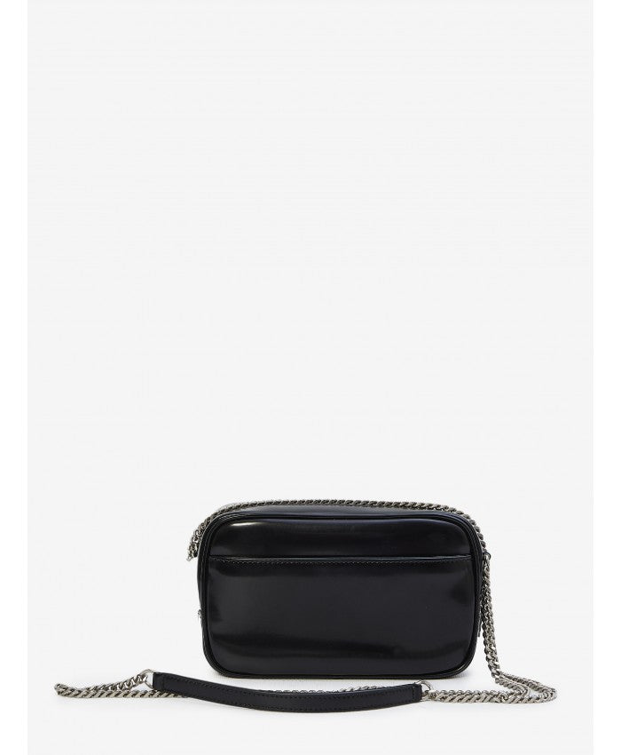 Saint Laurent Women Mini Lou Shiny Canvas Shoulder Bag