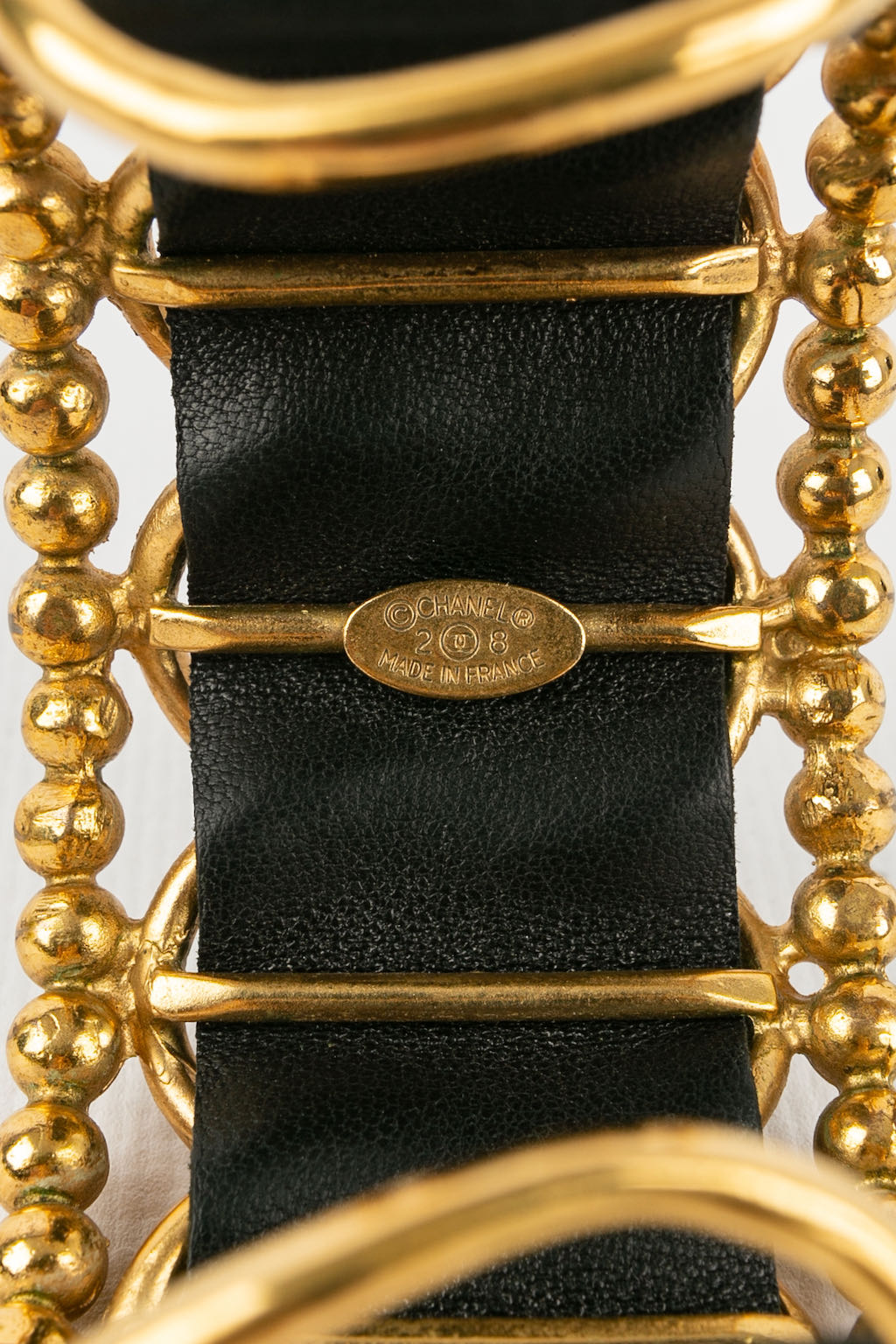 Bracelet en cuir Chanel 1990s