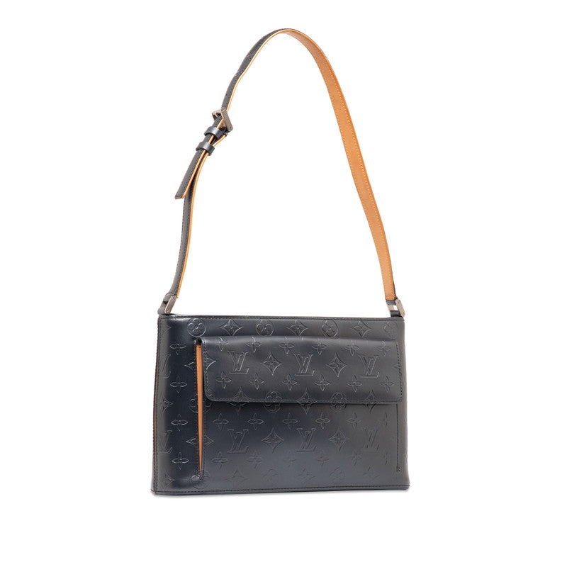 Louis Vuitton Monogram Mat Arston Handbag M55125 Blue Leather  Louis Vuitton