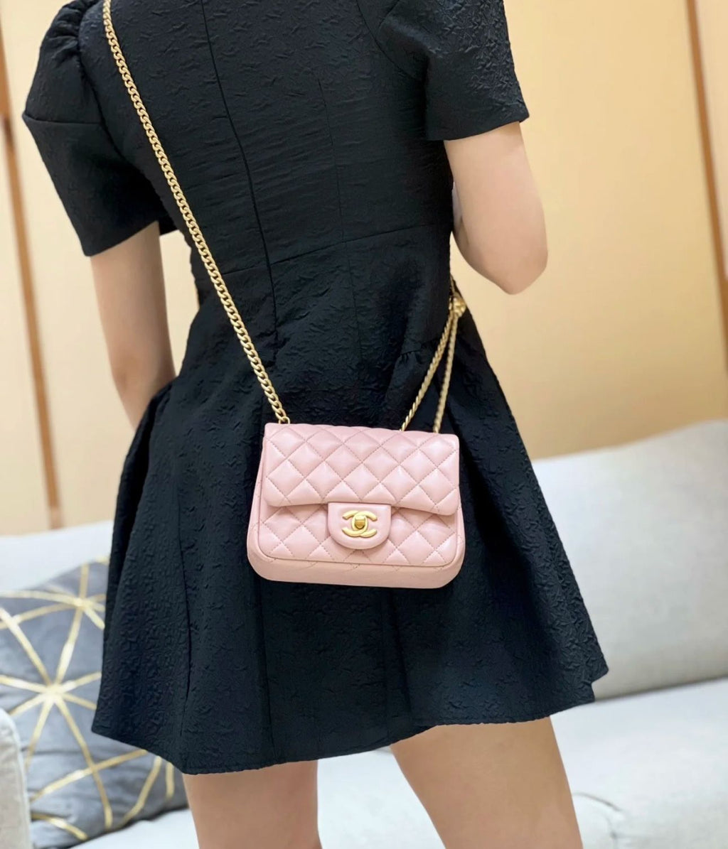 Preloved Chanel Bag Full Set Pink 110127