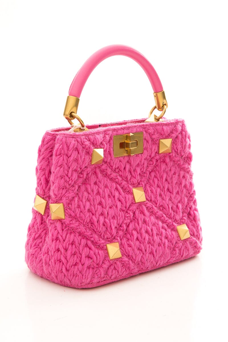 Valentino Pink Roman Stud Handbag NWT