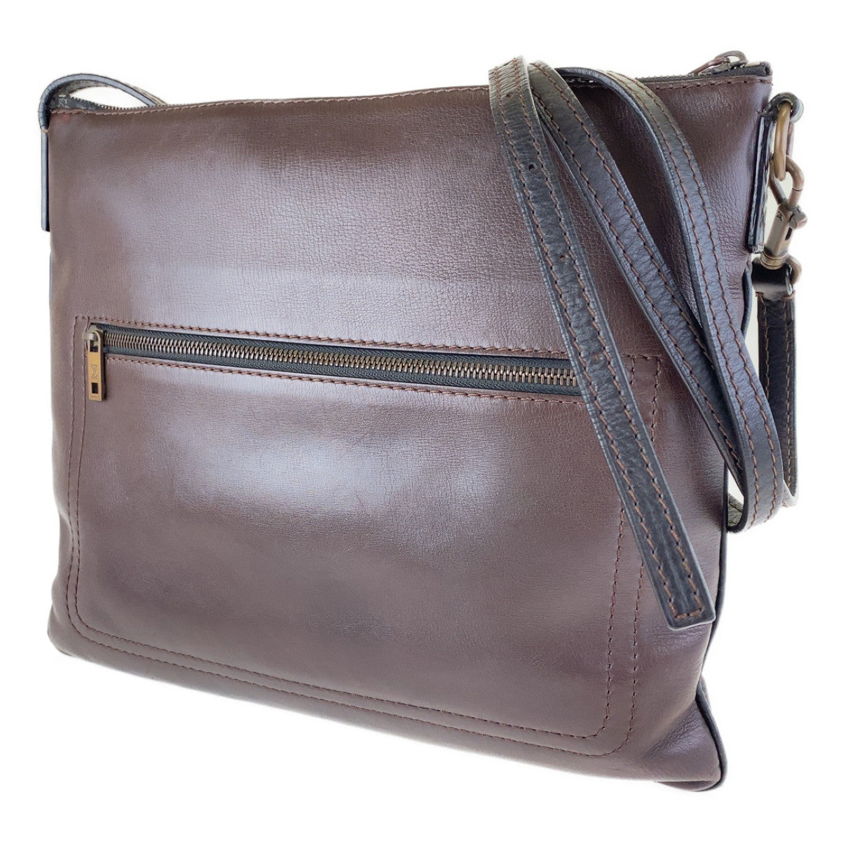 Louis Vuitton Leather Sac Plat Messenger Bag