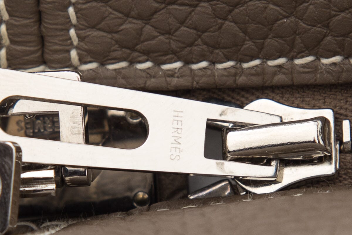HermÃƒÆ’Ã‚Â¨s Grey 35 CM Victoria Handbag