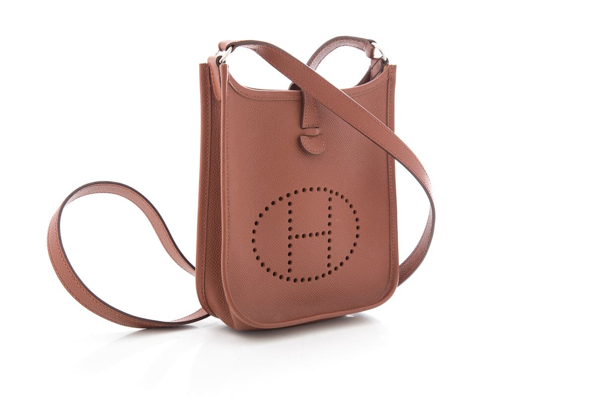 HermÃƒÆ’Ã‚Â¨s Brown Mini Evelyne (TPM) Handbag
