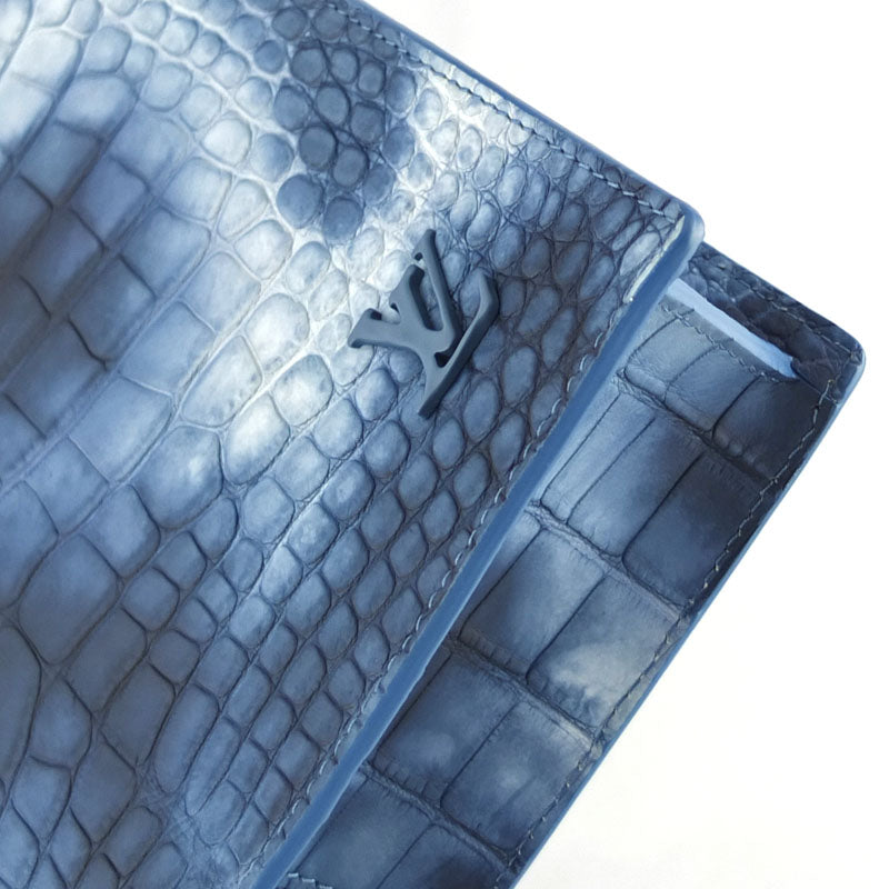 Louis Vuitton Sacca Cross 2WAY N81835 Shoulder Bag Crocodile Blue