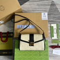 gg Small gg Top Handle Bag White For Women, Women’s Bags 17.7in/19cm gg ‎675791 UD9AX 9099
