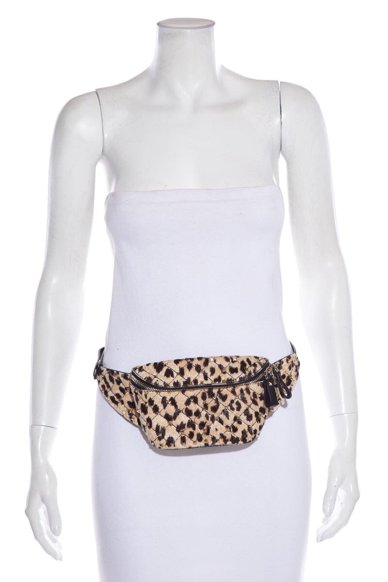 Valentino Leopard Ponyhair &  Rockstud Belt Bag