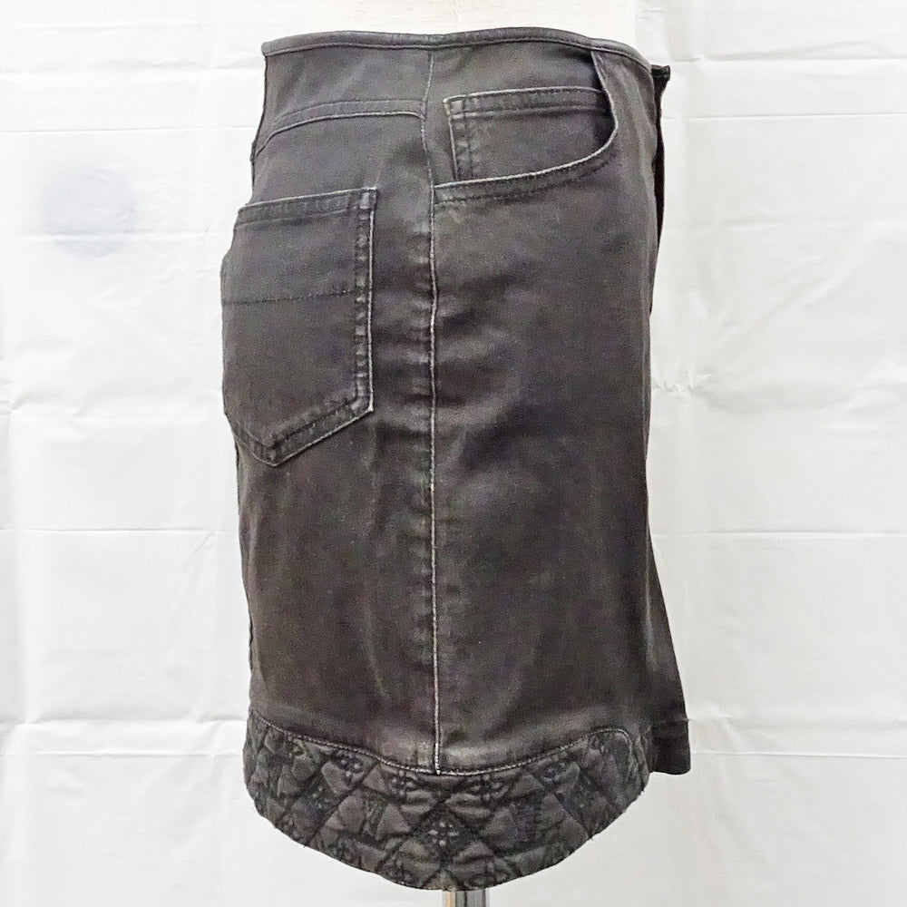 Louis Vuitton Monogrammic  Denim 36 Black Cotton Italian Clothes Clothes Women's Women's Wedding