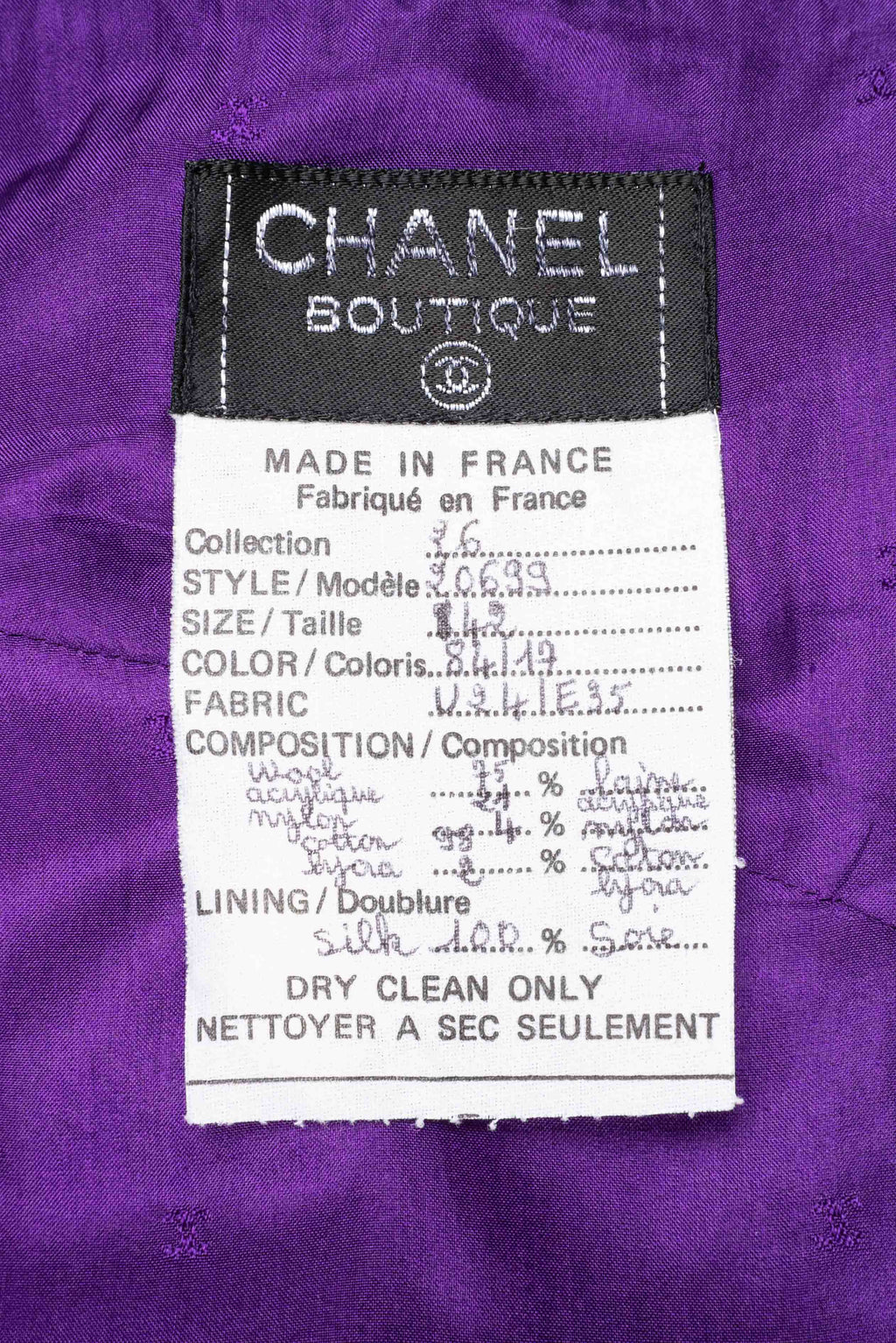 Ensemble tailleur Chanel Automne 1991