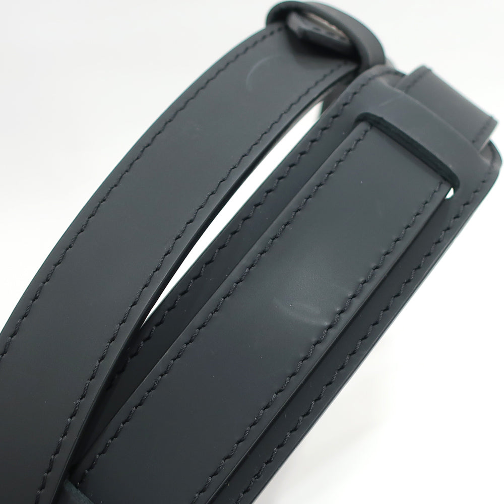 Louis Vuitton Bag Strap About 25mm Bag Accessories Black BK Silver G  Leather Length adjustable Minimum approximately 111.0cm to maximum approximately 1350cm Small And Other Console Only