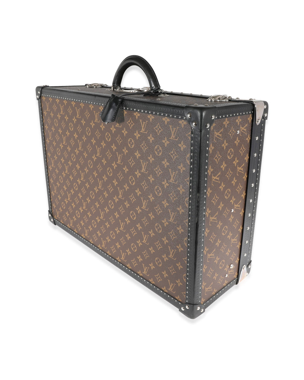 Louis Vuitton Monogram Macassar & Black Leather Alzer Trunk 60