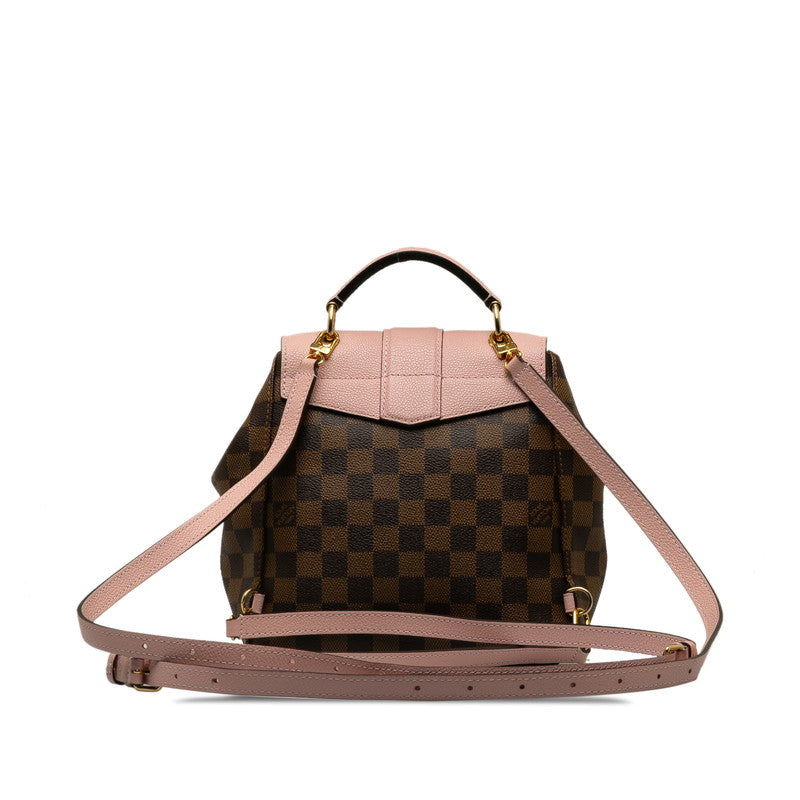 Louis Vuitton Damier Clapton Magnolia Rucksack N42262 Brown Pink PVC Leather  Louis Vuitton  Rucksack