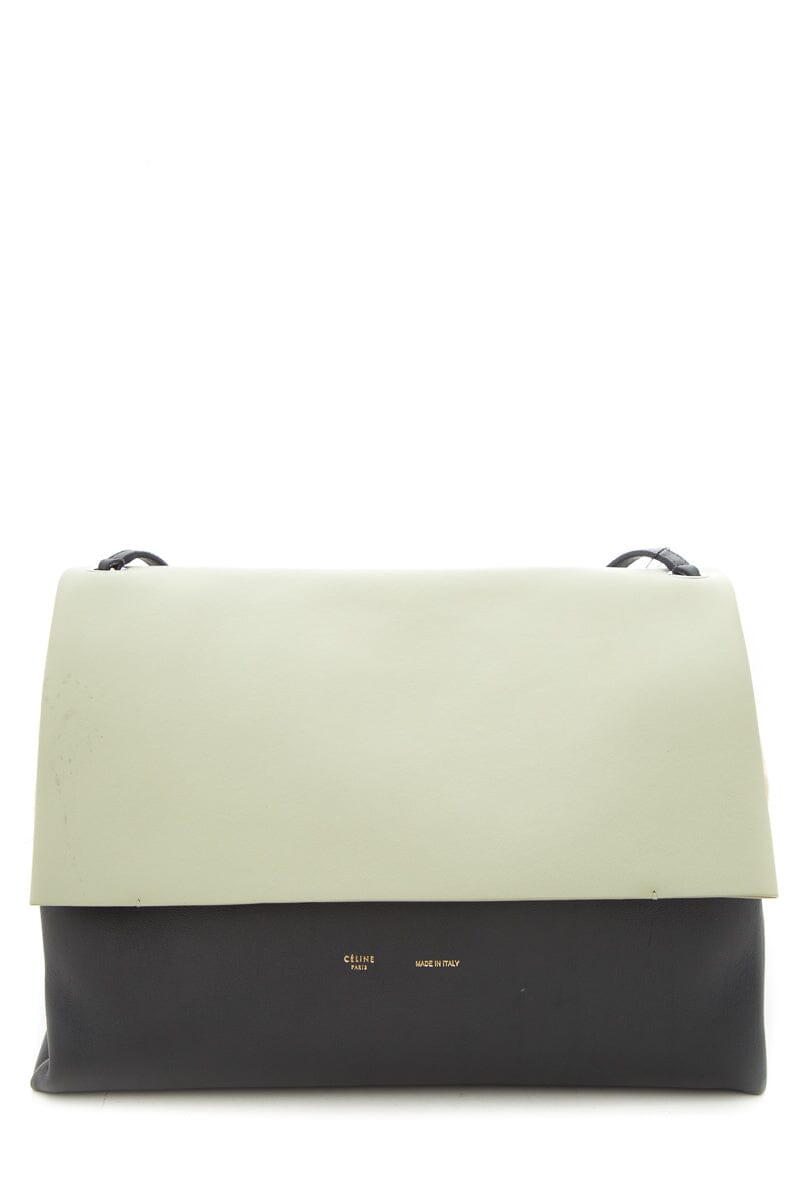 Celine Green & Grey All Soft Leather Tote