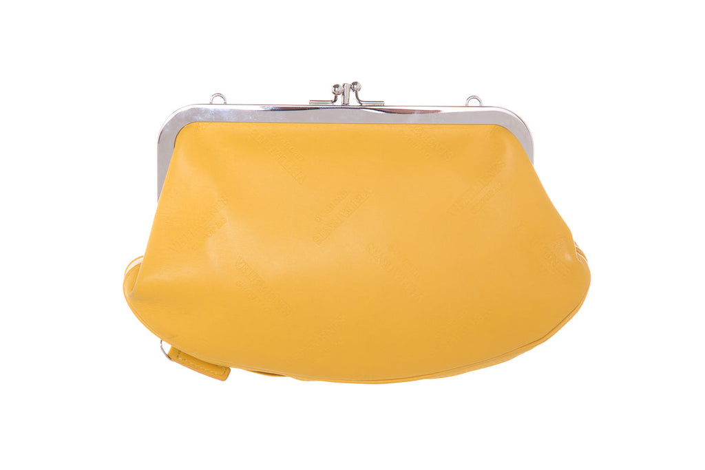 Vetements Yellow Leather Shoulder Monogram Bag