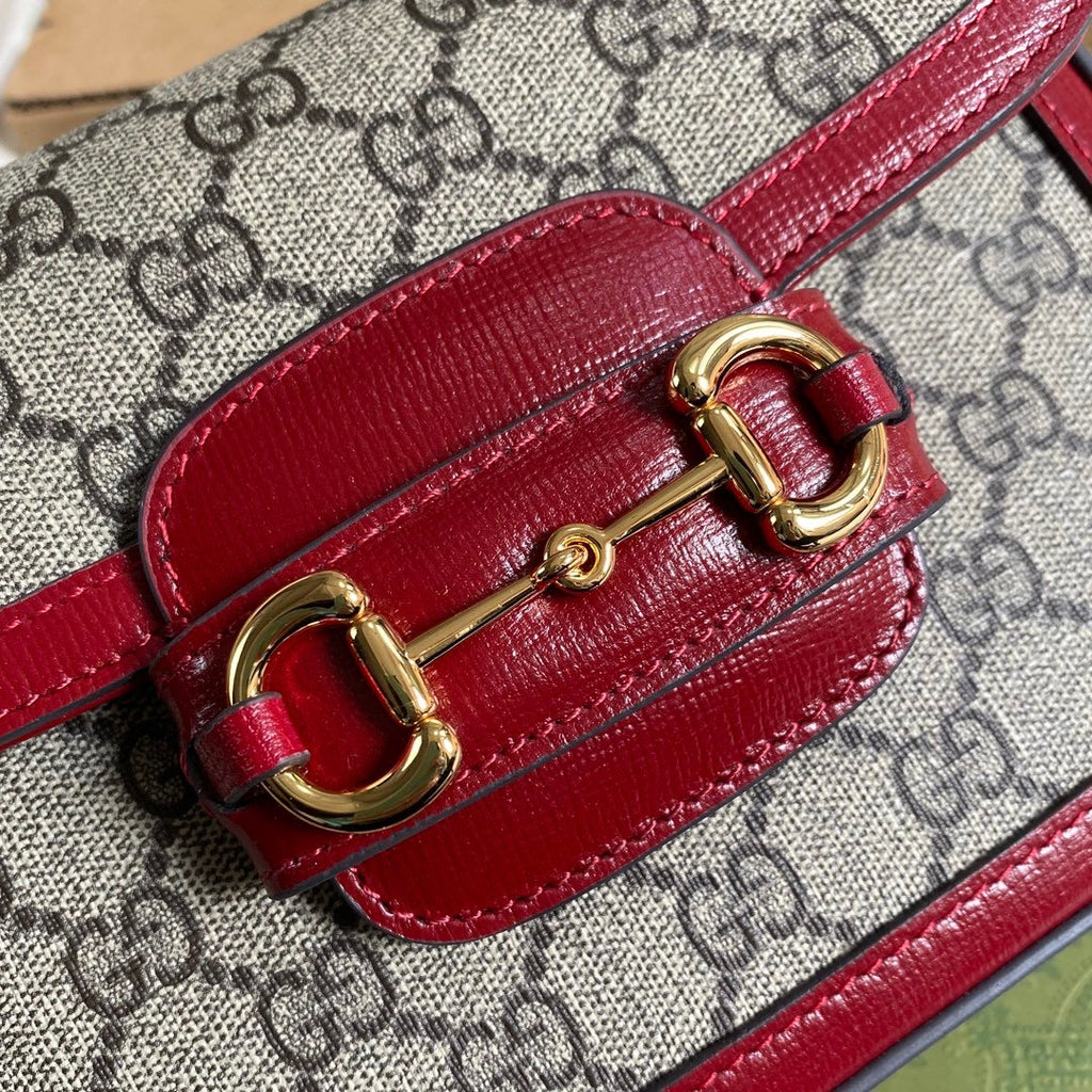 gg Horsebit 1955 gg Mini Bag Red For Women, Women’s Bags 8in/21cm gg