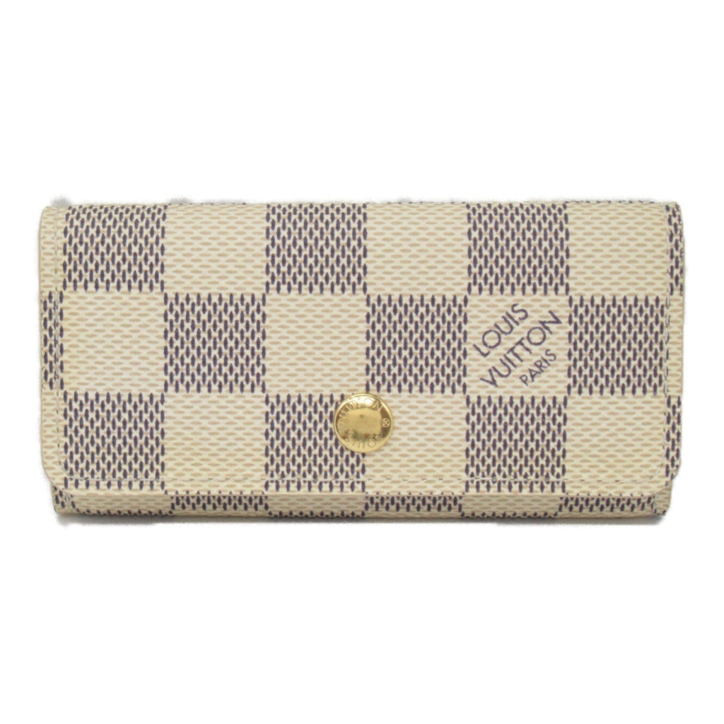 Louis Vuitton Multicle 4 4  Keycase Accessories PVC  Canvas Damier Azur   Grey N60386