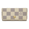 Louis Vuitton Multicle 4 4  Keycase Accessories PVC  Canvas Damier Azur   Grey N60386