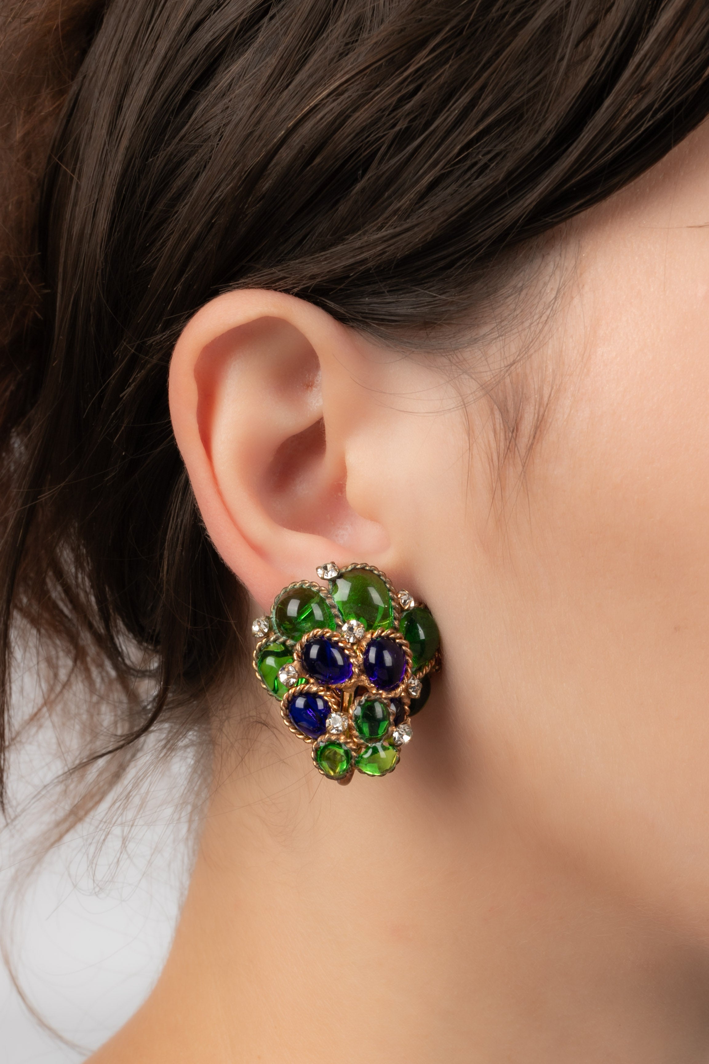 Boucles d'oreilles en pÃƒÆ’Ã‚Â¢te de verre