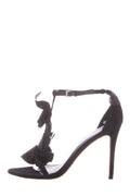 Kotur Gilda Black Suede Strappy Heels SZ 39