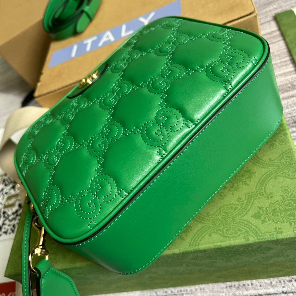 gg Matelasse Shoulder Bag Green For Women, Women’s Bags 8.5in/22cm gg 702234 UM8HG 3389