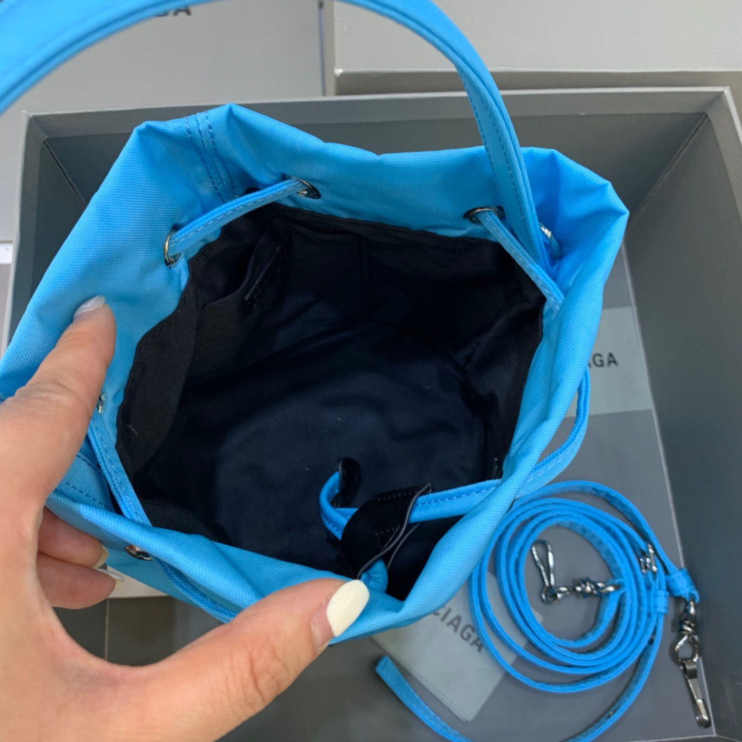 Balen Le Cagole MeGLAMIum Bucket Bag In Light Blue, For Women,  Bags 11.8in/30cm