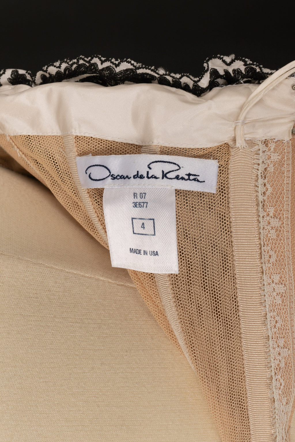 Longue robe bustier Oscar de la Renta