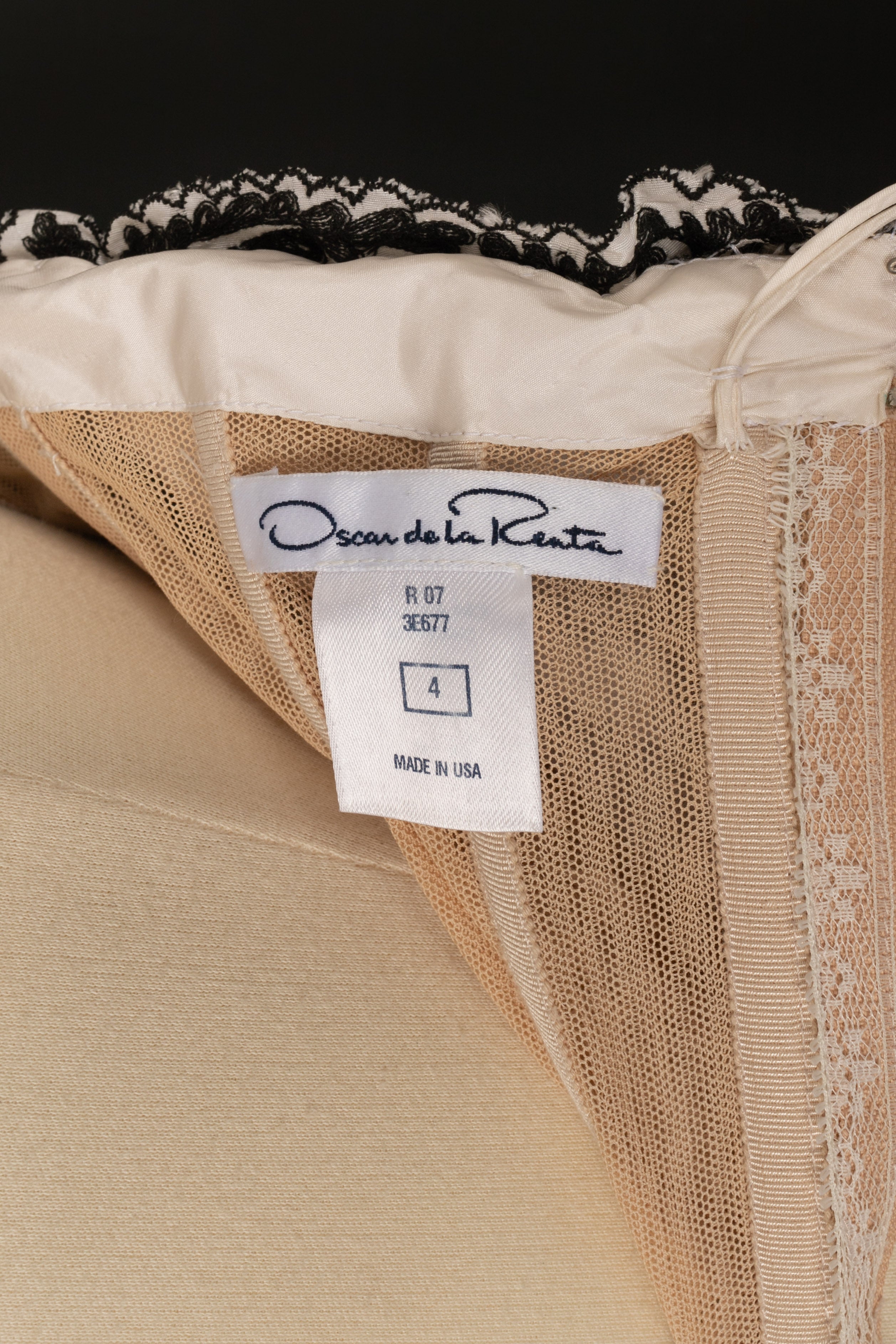Longue robe bustier Oscar de la Renta